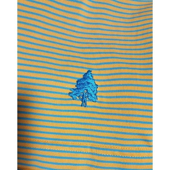 Donald Ross Men's Size XL Orange Striped Short Sleeve Golf Polo Shirt - Picture 4 of 5